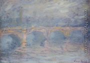 Waterloo Bridge At Sunset  Pink Effect - Claude Oscar Monet