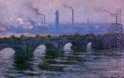 Waterloo Bridge  Overcast Weather2 - Claude Oscar Monet