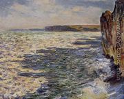 Waves And Rocks At Pourville - Claude Oscar Monet