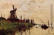 Windmill At Zaandam - Claude Oscar Monet