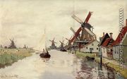 Windmills In Holland - Claude Oscar Monet