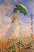 Woman With A Parasol  Facing Right Aka Study Of A Figure Outdoors (Facing Right) - Claude Oscar Monet