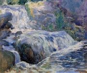 Waterfall  Blue Brook - John Henry Twachtman