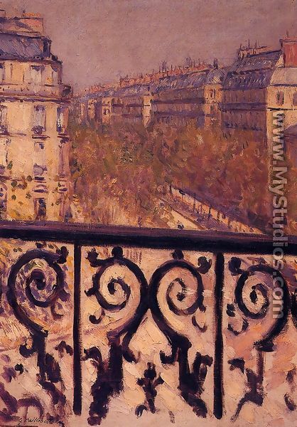 A Balcony In Paris - Gustave Caillebotte