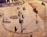 A Traffic Island  Boulevard Haussmann - Gustave Caillebotte