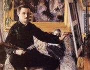 Self Portrait With Easel - Gustave Caillebotte