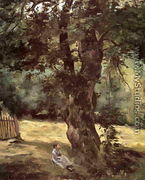 Woman Seated Under A Tree - Gustave Caillebotte