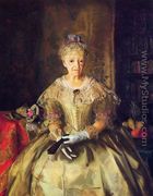 Mrs  T  In Cream Silk  No 1 - George Wesley Bellows