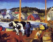 Ox Team  Wharf At Matinicus - George Wesley Bellows