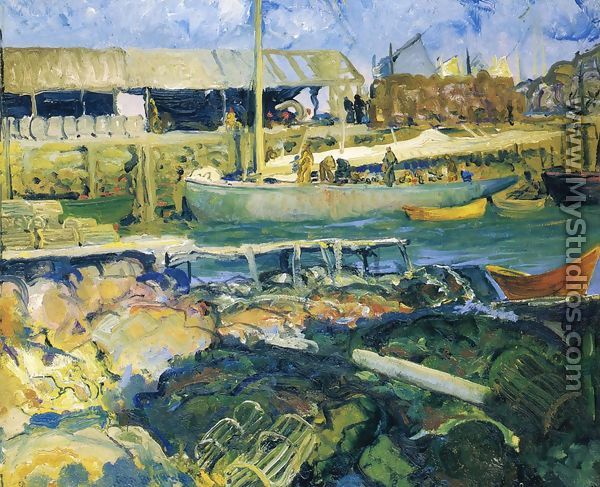 The Fish Wharf  Matinicus Island - George Wesley Bellows
