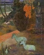 Landscape With Two Goats - Paul Gauguin