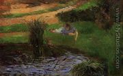 Pond With Ducks Aka Girl Amusing Herself - Paul Gauguin