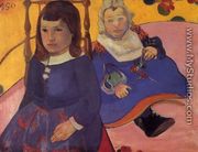Portrait Of Two Children Aka Paul And Jean Schuffenecker - Paul Gauguin