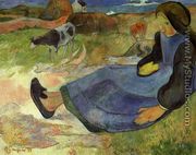 Seated Breton Girl - Paul Gauguin