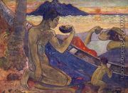 The Canoe A Tahitian Family - Paul Gauguin