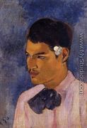 Young Man With A Flower - Paul Gauguin