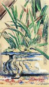 Blue Flowerpot - Paul Cezanne