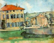 House And Farm At Jas De Bouffan - Paul Cezanne