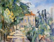 House With Red Roof - Paul Cezanne