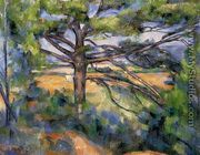 Large Pine And Red Earth - Paul Cezanne