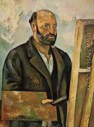 Self Portrait With Palette - Paul Cezanne
