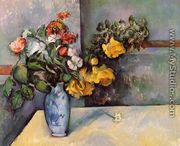 Still Life   Flowers In A Vase - Paul Cezanne