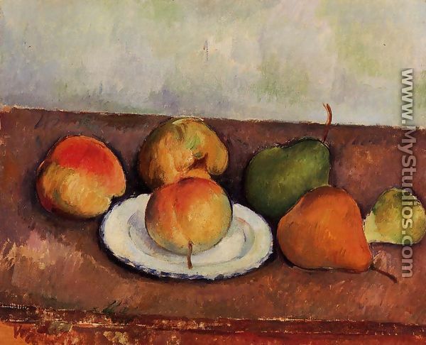 Still Life   Plate And Frui - Paul Cezanne