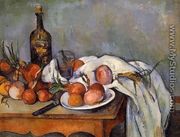 Still Life With Red Onions - Paul Cezanne