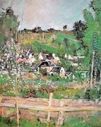 View Of Auvers Sur Oise Aka The Fence - Paul Cezanne
