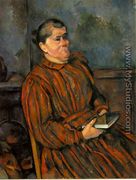 Woman In A Red Striped Dress - Paul Cezanne