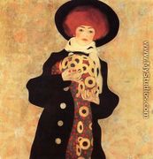 Woman With Black Hat - Egon Schiele