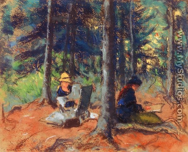 Artists In The Woods - Robert Henri