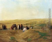 Procession In Spain Aka Spanish Landscape With Figures - Robert Henri