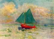 Red Boat with a Blue Sail 1906-07 - Odilon Redon