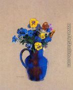 Vase Of Flowers   Pansies - Odilon Redon