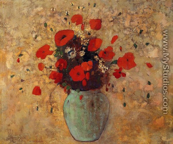 Vase Of Poppies - Odilon Redon