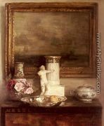 Still Life With Classical Column And Statue - Carl Wilhelm Holsoe