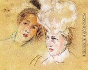 Heads Of Leontine And A Friend - Mary Cassatt