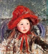 Little Girl In A Large Red Hat - Mary Cassatt