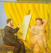 Painter and His Model 1995 - Fernando Botero
