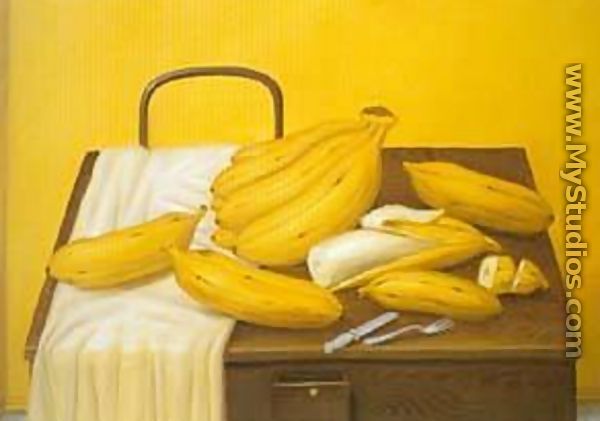 Still Life with Bananas 1990 - Fernando Botero