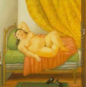 The Bedroom 1990 - Fernando Botero