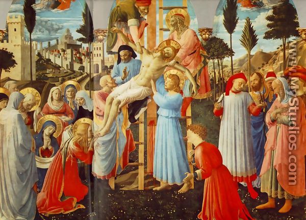 Deposition from the Cross (detail 1) 1437 - Angelico Fra