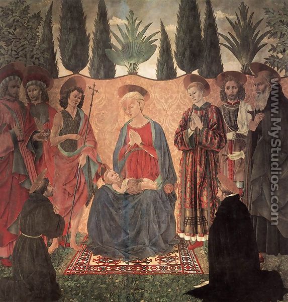 Madonna and Child with Saints c. 1454 - Baldovinetti Alessio