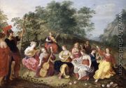 Apollo and the Nine Muses - Hendrik van Balen, I
