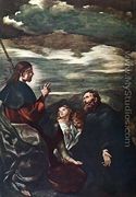 St Augustine Washing the Feet of the Redeemer - Giovanni Francesco Guercino (BARBIERI)