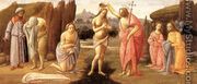 Predella: Baptism of Christ 1488 - Bartolomeo Di Giovanni