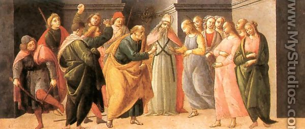 Predella: Marriage of Mary 1488 - Bartolomeo Di Giovanni