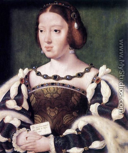 Portrait of Eleonora, Queen of France c. 1530 - Joos Van Cleve (Beke)