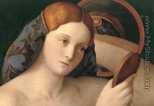 Naked Young Woman in Front of the Mirror (detail) 1515 - Giovanni Bellini